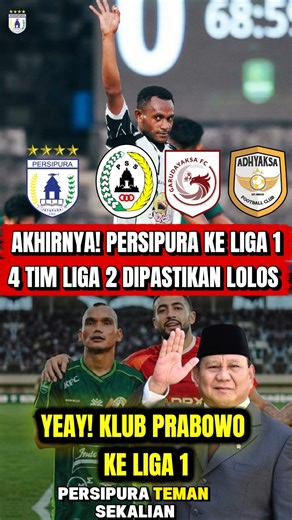 FINALLY! 4 League 2 Teams Will Move to League 1 in the 2026 BRI Super League! PERSIPURA Will Make...