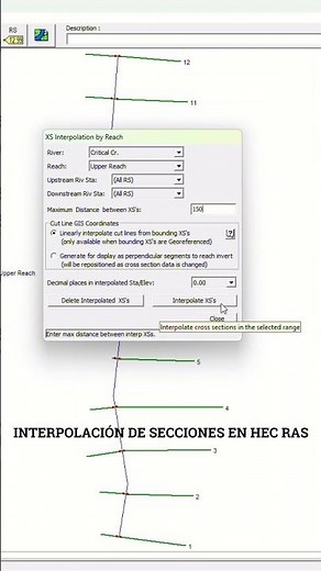 Interpolación de secciones en HEC RAS