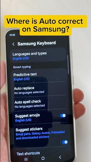 Where is Auto correct on Samsung Galaxy Keyboard #samsunggalaxy #samsungtips #autocorrect #shorts