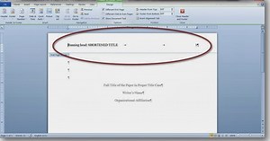 How to Create 6th Edition APA Running Head in MS Word