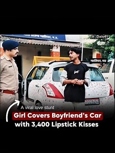 A video of a car covered in over 3,400 lipstick kiss marks went viral on Instagram