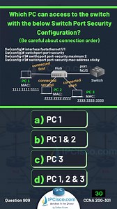 Cisco CCNA Questions & Answers!!! | IPCisco.com . CCNA Course: https://ipcisco.com/course/ccna-certification/ . Packet Tracer Lab Files: https://ipcisco.com/cisco-packet-tracer-configuration-examples/ . CCNA Flashcard Questions: https://ipcisco.com/ccna-flashcard-questions/ . Network Quizes: https://ipcisco.com/all-quizes/ . #ccna #cisco #network #networking #networkengineer | Ipcisco