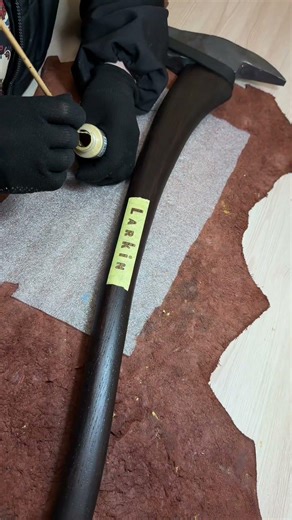 Hand forged Fireman's Axe "American superhero" with leather case