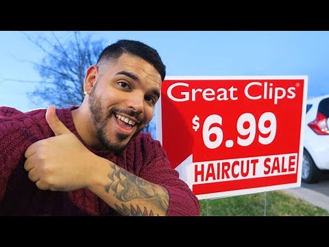 $7 GREAT CLIPS HAIRCUT 🔥 HONEST REVIEW | FADE WITH HARD PART