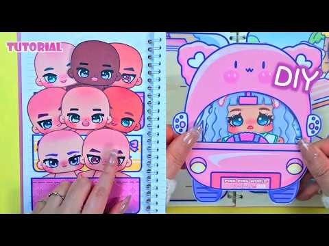 (Tutorial)Paper Dolls Dress up and Playing Printables #quietbook #paperdiy