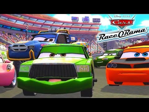 Disney Pixar Cars Race O Rama Lightning Mcqueen Races Chick Hicks in Radiator Springs 500!