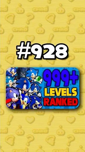 Number 928 - Ranking ALL 999+ Sonic Levels from Worst to Best