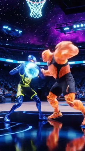 Alien Space Basketball League Game Between Planet WASP-121b And Planet J1407b