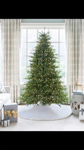 Watch as I put together this beautiful 9’ artificial fir Christmas tree from King of Christmas! Ad #christmastree | Ginger Casa