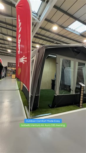 The Isabella Ventura Air Aura 330 is the perfect balance of style, space and simplicity. Designed for touring caravanners who want a premium feel without the fuss, this air awning features a sleek modern design, large windows for plenty of natural light, and Isabella’s renowned build quality throughout. The air system makes pitching quick and straightforward, while the 330 size offers generous living space without overpowering your pitch. Ideal for weekends away or longer stays, the Ventura Air 