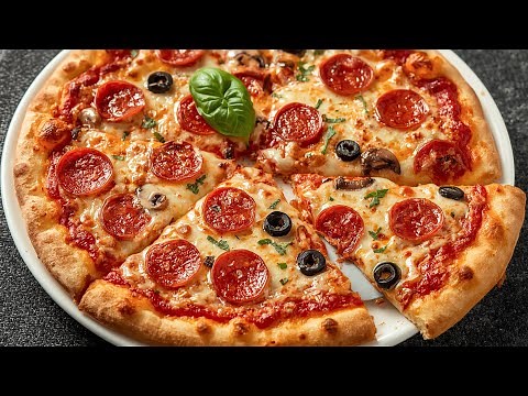 Making the Perfect Pepperoni Pizza from Scratch! Crispy Dough & Melty Cheese Delight!