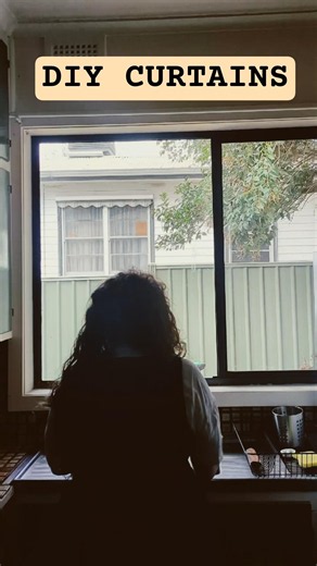 kitchen window upgrade by sewing some diy cafe style curtains #diycurtains #sewing