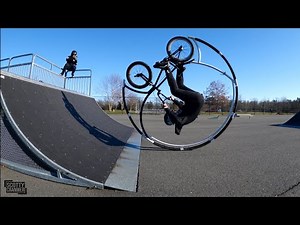 Roller Coaster Bike Drops In Ramp For The First Time Ever!