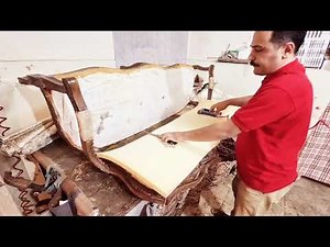how to upholster a victorian sofa or couch | UPHOLSTERY FOR BEGINNERS