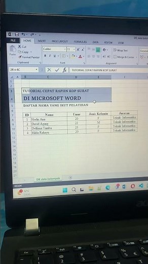 Tips rapiin kop surat di Ms Excel dengan cepat #microsoftexcel #tipsandtricks