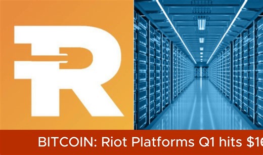 RIOT PLATFORMS Q1: $167.2M REVENUE, AMD DOUBLES DATA CENTER DEAL TO 50 MWRiot Platforms (@RiotPlatforms) reported Q1 2026 revenue of $167.2 million, up from $161.4 million a year earlier, with AMD exercising an option to double its contracted data center capacity to 50 megawatts.Bitcoin mining brought in $111.9 million on 1,473 BTC produced. The new data center segment debuted at $33.2 million, split between $0.9 million in operating lease revenue at a 91% gross margin and $32.2 million in tenan