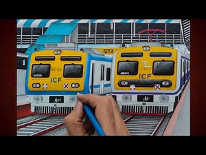 Drawing Mumbai's lifeline at the heart of Mumbai !! AC + Non AC local train crossing at Dadar !!