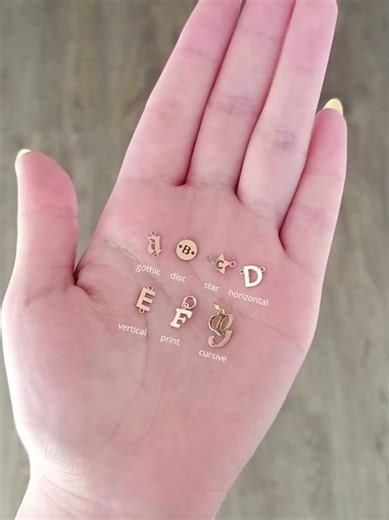 14K Gold Filled Choose Your Own Letter Style A-Z Initial Charm Connector 7 Styles Permanent Jewelry