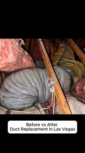 Duct replacement before and after #ductwork #hvac #airduct #bluecollar