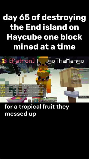 Day 65 of destroying the end island on a public minecraft server