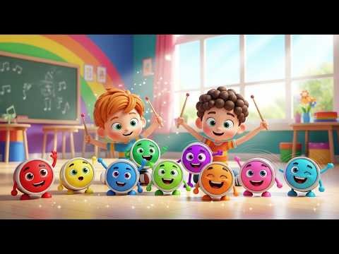 Ocho Pequeños Tambores de Juguete hacen Tap Tap Tap | Canciones de Ritmo y Números