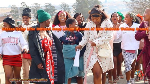 Uncut 30-minute Behind The Scenes - Life at the Cultural Camp Zulu Maidens walking in Cultural Camp ! Traditional Village Scenes