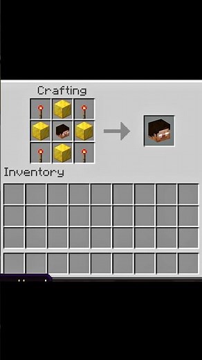 crafting herobrine head #minecraft #shorts #youtube