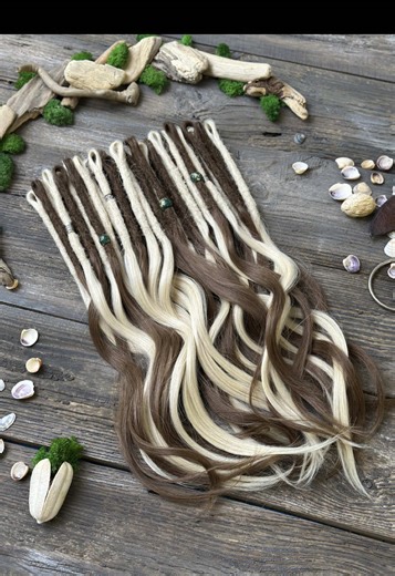 Beautiful Wavy Dreadlock Extensions from Natural Hair