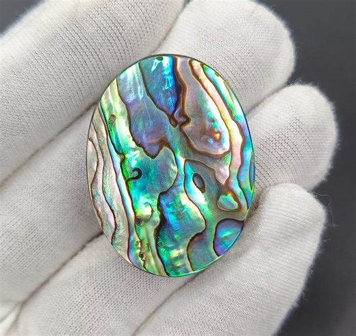 Buy Oval Gemstone Abalone Shell Loose Cabochon Jewelry Online in India - Etsy