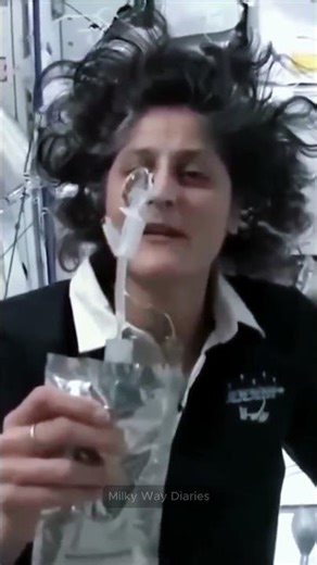 How scientists drink water in space Drinking water in space Sunita Williams Space Science #shorts