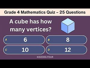 Grade 4 Mathematics Quiz –25 Maths Questions with Answers for School Children | Math Quiz Bee