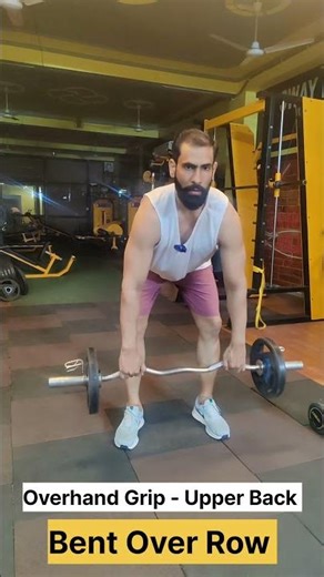 Use Correct Grip in Bent Over Row 💪🏻 Underhand and Overhand Grip in Rows 😍 Gym Lovers