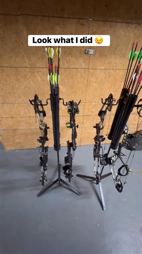 Well now I’m in deep. Made some bow stands lol. I needed a night hobby in a bad way to keep my mind right. Dad and I used to shoot for hours when I was a kid all the way to a young adult. Now I can share the passion with my wife and kids too 👌🏼 #archery #mathewsarchery #passtime #family #homemade Marah Albrecht | Cody Albrecht