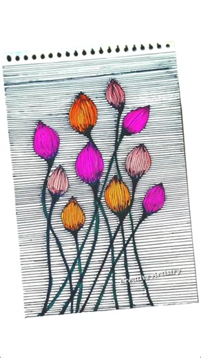 Simple stunning Doodle art for beginners. #art #doodle #creativeartistry #shorts