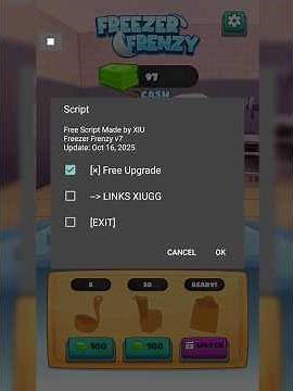 FREEZER FRENZY SCRIPT GAME GUARDIAN REVIEW FREE UPGRADE #gamescriptreview #game #modmenu100 #gaming