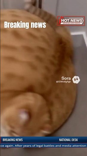 Breaking News: Chubby Cat’s Hilarious Fall Down the Stairs Goes Viral