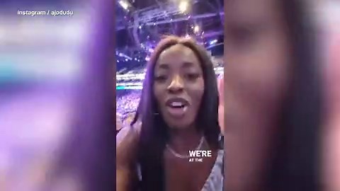 Video: AJ Odudu reunites with Strictly cast at London O2 show
