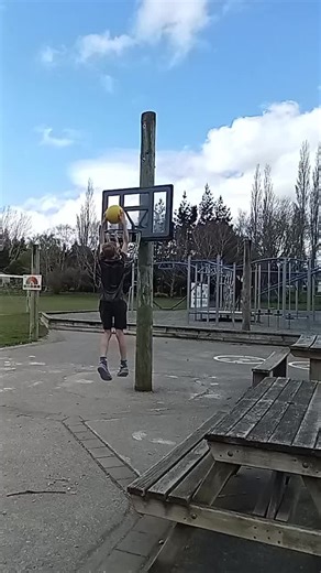 dunking is so fun to do on a mini