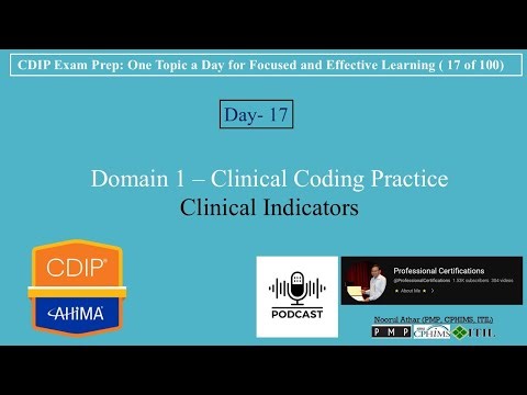CDIP Exam Prep 017-Clinical Indicators