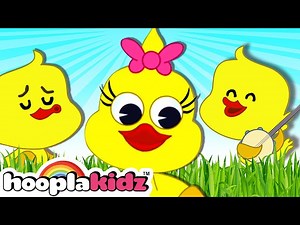 Five Little Cute Ducks Song   Sing along Kids Songs By HooplaKidz - Videos For Kids