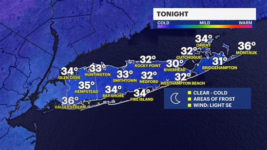 Dry overnight on Long Island ahead of multiple rain chances later this week