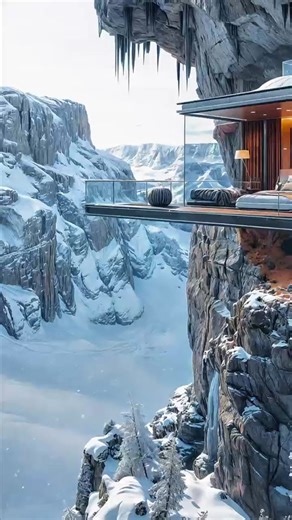 Cliffside Cabin: Stunning Glass House with Mountain View