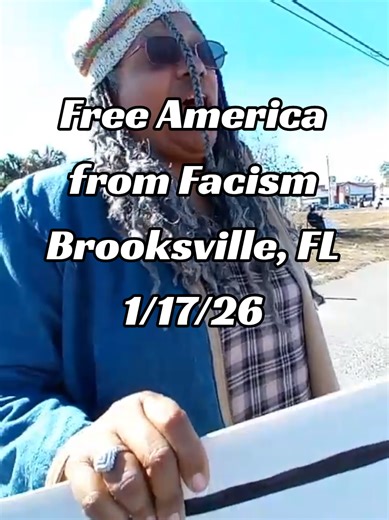 Free America from Fac!sm 1/17/26 Brooksville/Springhill, FL Y'all, Boo, @Sarah BeBe takes Crystal Chats to the streets! Every time she goes she represents thousands of us who can't be out there. Be sure to meet & greet, we would love to hear what you want to say! ✊🏼🤟🏼🍍✌🏼#crystalchats #Boointhestreets