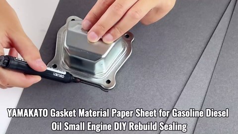 YAMAKATO 3PCS Non-Asbestos Gasket Material Paper Sheet High-Temp Oil-Resistant DIY Rebuild Sealing 0.8MM 1MM 1.2MM Gasket Making for Gasoline Diesel Small Engine Lawnmower Generator