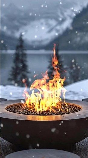 Peaceful Winter Mountain Lake ❄️🏔️ #christmasbackground #christmassongs #christmasambience