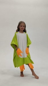 OLAOLA Kids Surf Poncho Beach Towel - Microfiber Frog Hooded Wearable Swim Towel for Boys Girls Ages 3-12 Years