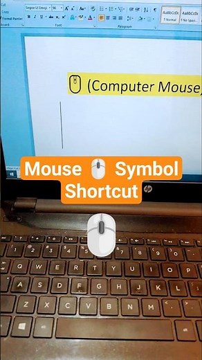 Mouse 🖱 Symbol Shortcut in Word #shorts #wordtips