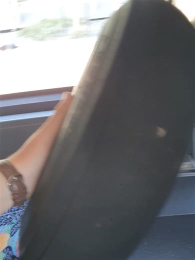 I found the Q400 tyre at YPPH today and have kept it on me for like 5 hours today😭 #smuggle #plane #landinggear #tyre #illegal #idk #funny