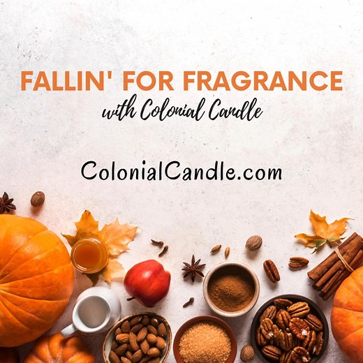 We're gearing up for the chilly season with Colonial Candle fragrances. From sweet pumpkins to crisp apples, Colonial Candle is your one-stop shop for all this fall! Grab yourself your new favorite fall candles today for up to 50% off*! *Early bird deal. Limited time | Colonial Candle