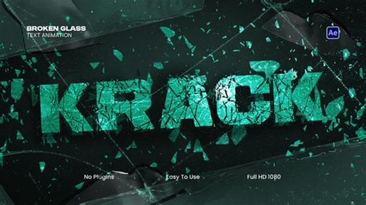 Broken Glass Text Animations